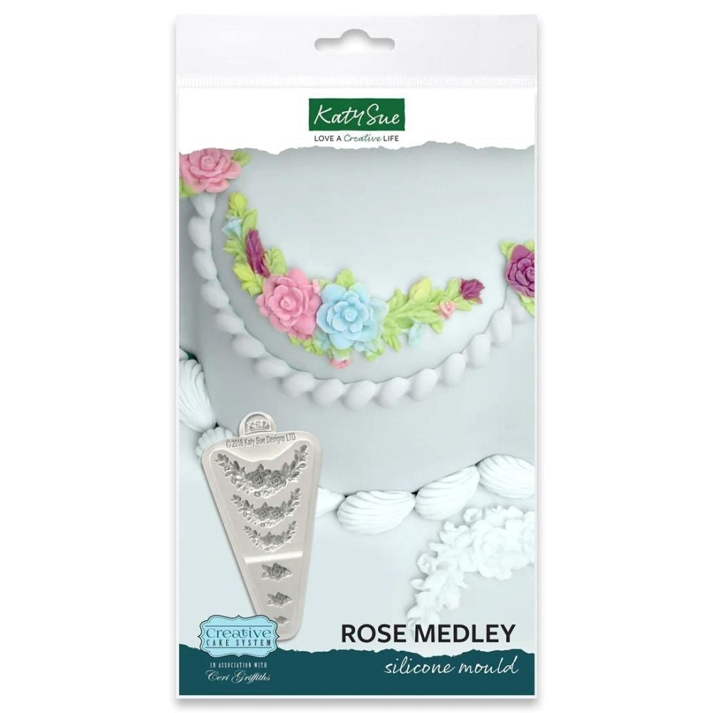 Katy Sue Designs Rose Medley Silicone Mould  - Katy Sue Designs