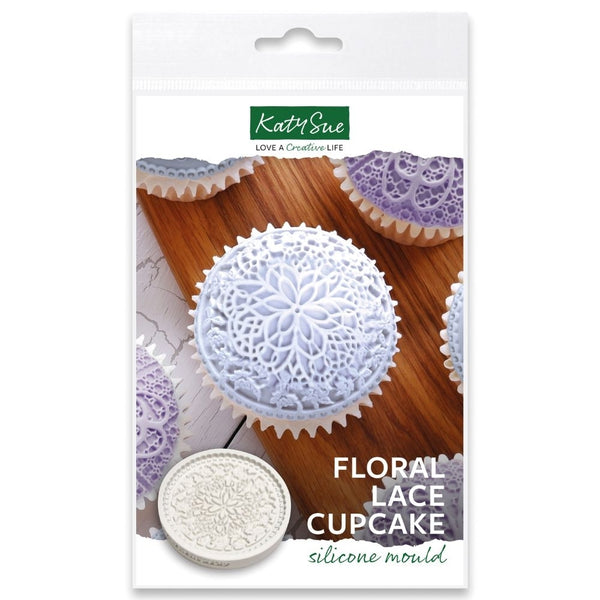Katy Sue Designs Floral Lace Cupcake Silicone Mould - Katy Sue Designs