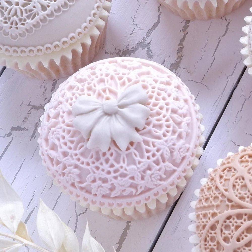 Katy Sue Designs Floral Lace Cupcake Silicone Mould - Katy Sue Designs