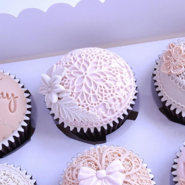Katy Sue Designs Floral Lace Cupcake Silicone Mould - Katy Sue Designs