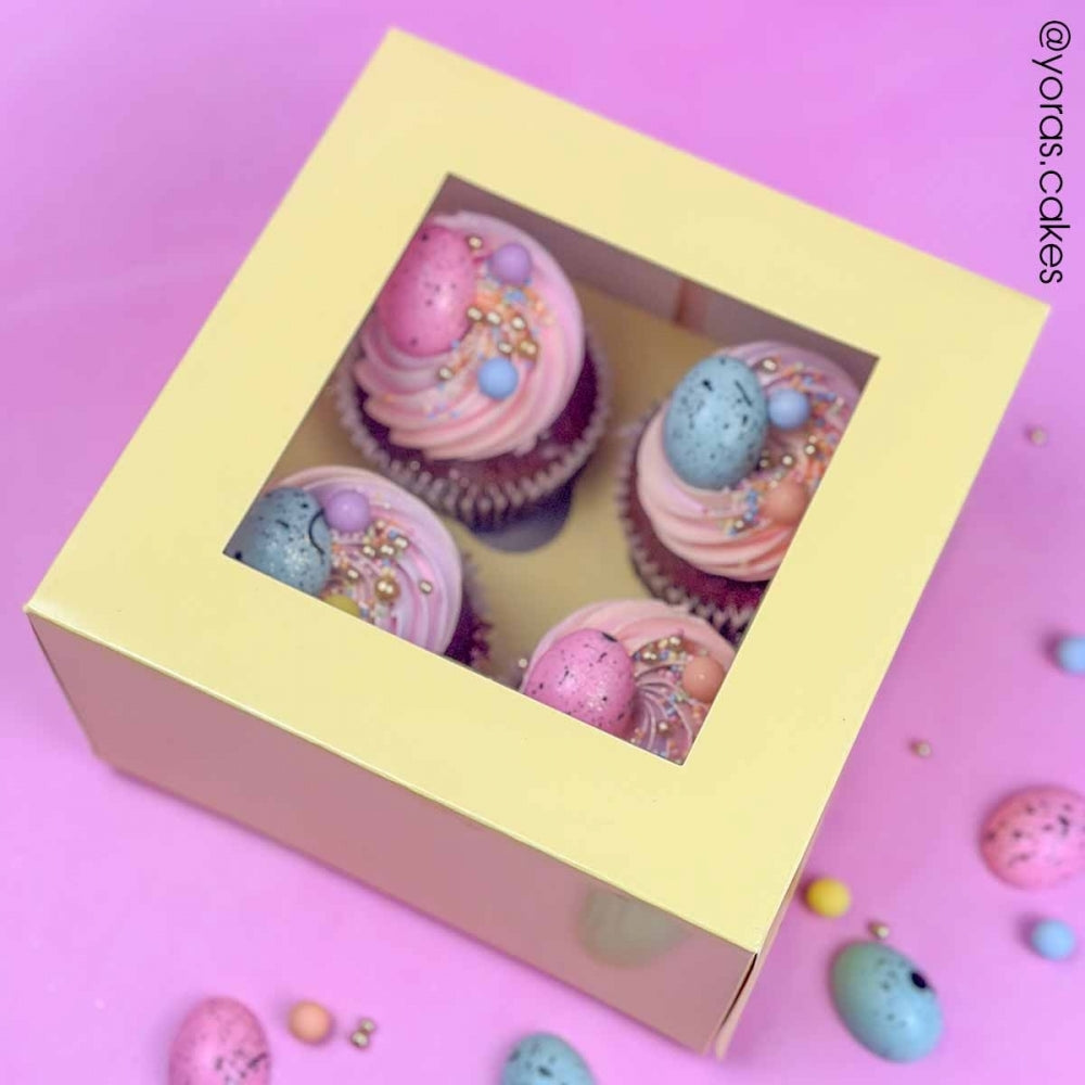 Simply Making 4" Deep Pastel Yellow Luxury Cupcake Box