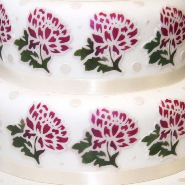 Patchwork Cutters CHRYSANTHEMUM cake stencil & icing cutter set