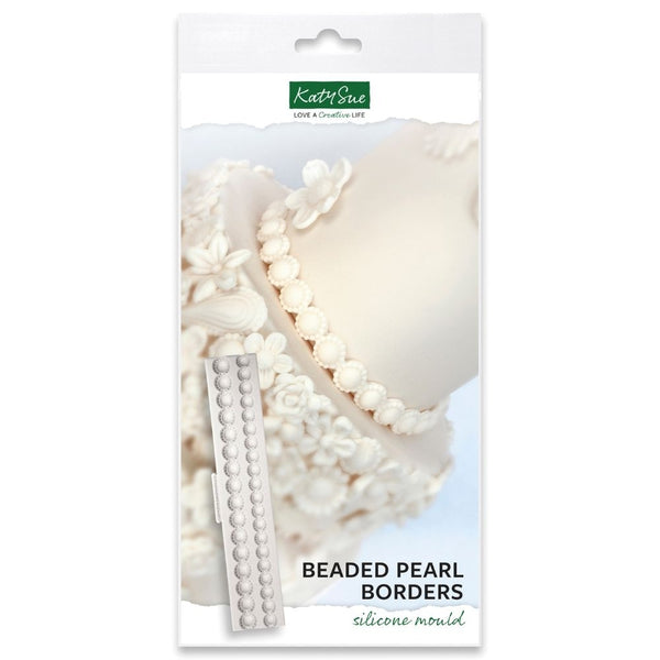 Katy Sue Designs Beaded Pearl Borders Silicone Mould - Katy Sue Designs