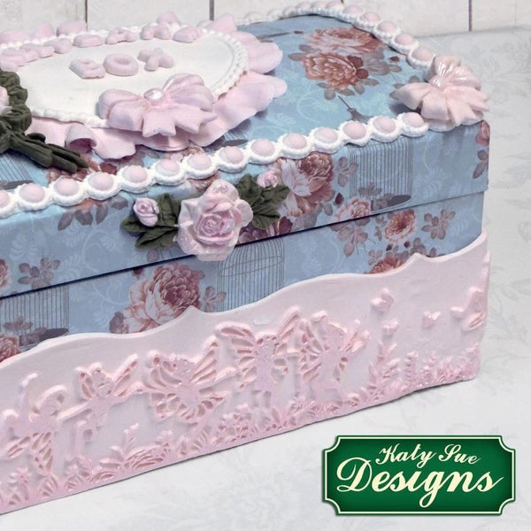 Katy Sue Designs Beaded Pearl Borders Silicone Mould - Katy Sue Designs