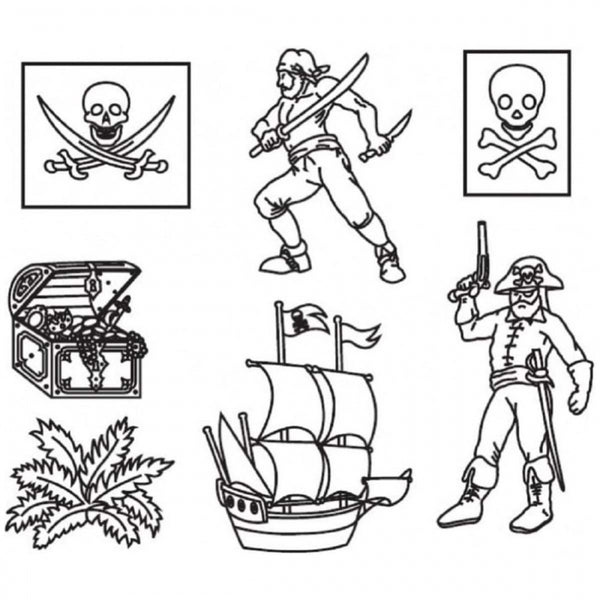 Patchwork Cutters PIRATES 7 pc icing sugarcraft cutter set