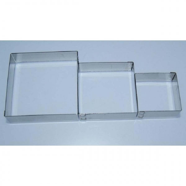 Valley Cutter Company 3 pc LARGE SQUARE stainless steel icing cutter set