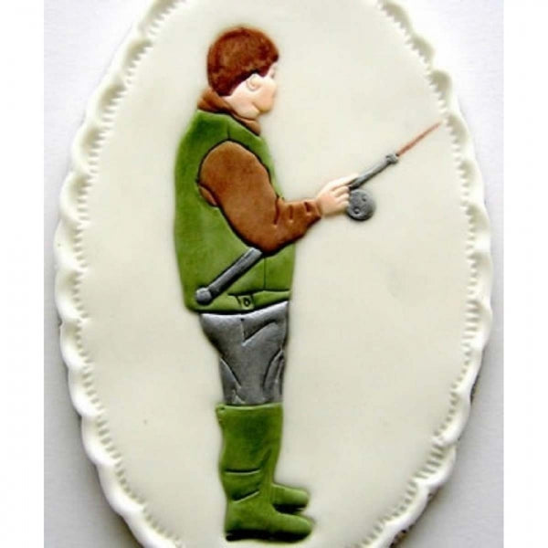 Patchwork Cutters FISHERMAN / ANGLER icing sugarcraft cutter