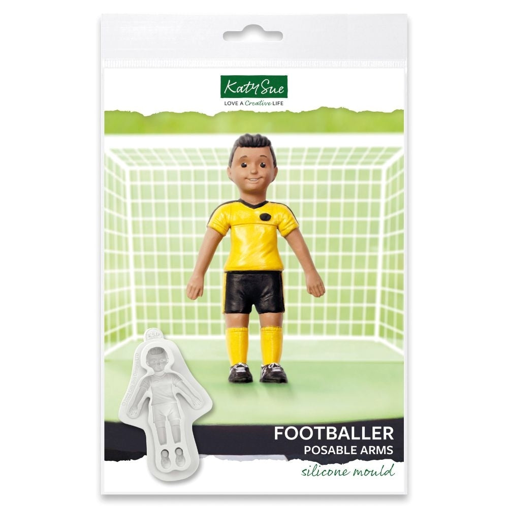 Katy Sue Designs Footballer Posable Arms Silicone Mould - Katy Sue Designs