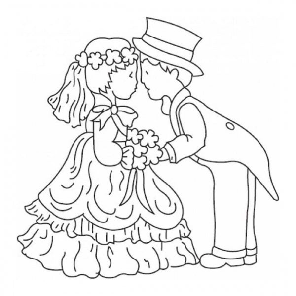 Patchwork Cutters REVERSE BRIDE & GROOM icing sugarcraft cutter