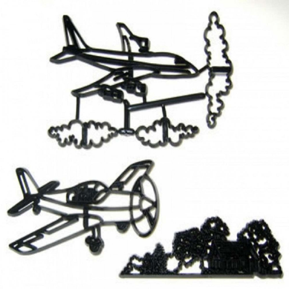Patchwork Cutters 5 piece AEROPLANES icing sugarcraft cutter set