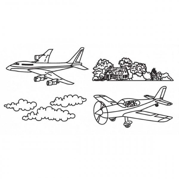 Patchwork Cutters 5 piece AEROPLANES icing sugarcraft cutter set
