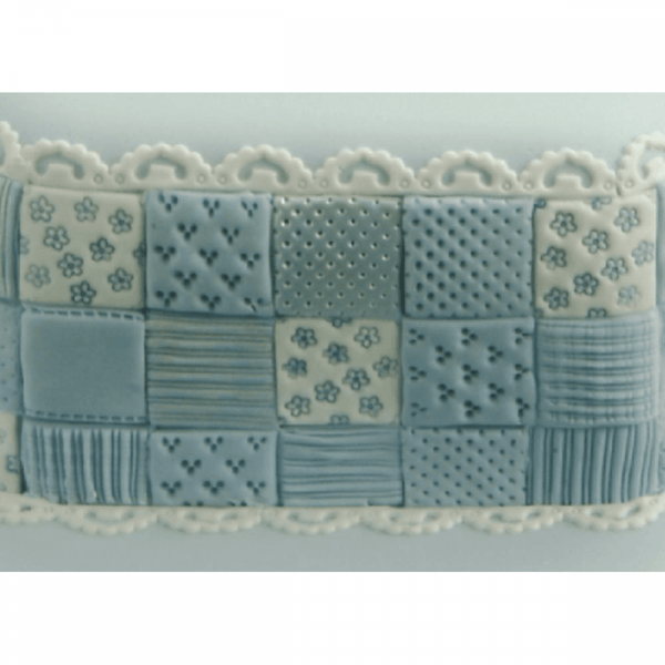 Patchwork Cutters PATCHWORK SQUARES 10 pc icing sugarcraft cutter set