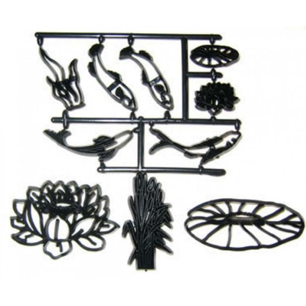 Patchwork Cutters Water Lily & Fish Icing Sugarcraft Cutter Set Of 10