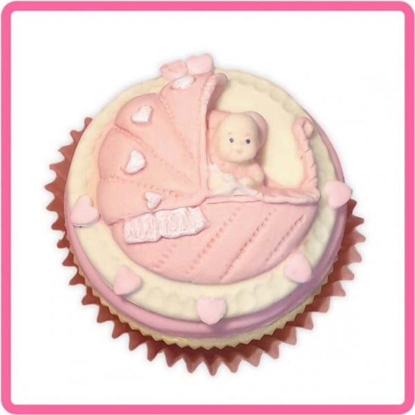 Katy Sue Designs Pram - Baby 2 cupcake silicone sugarcraft mould