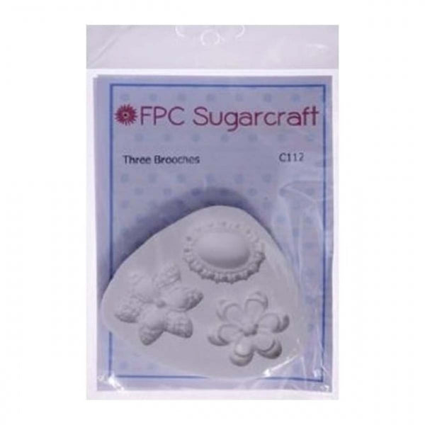 FPC Three Brooches silicone icing mould