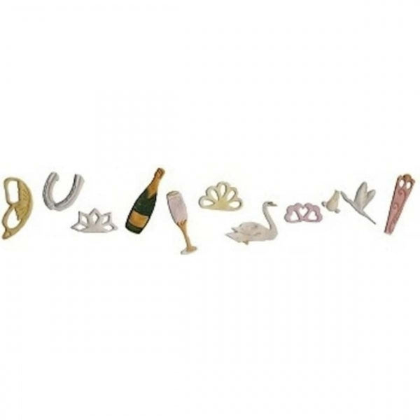 FMM Celebration Tappit icing cutter set - 10 designs