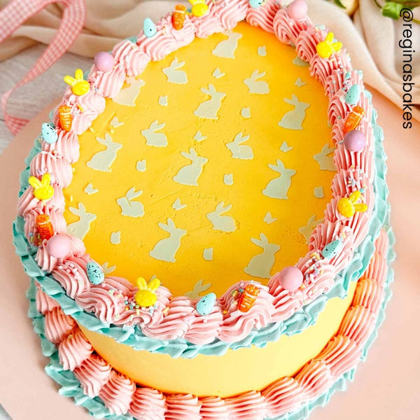 Simply Making Easter Bunny Motif Cake Stencil