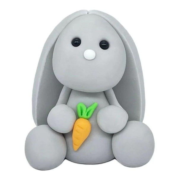 JN Cakes Grey Bunny - Edible Cake Topper