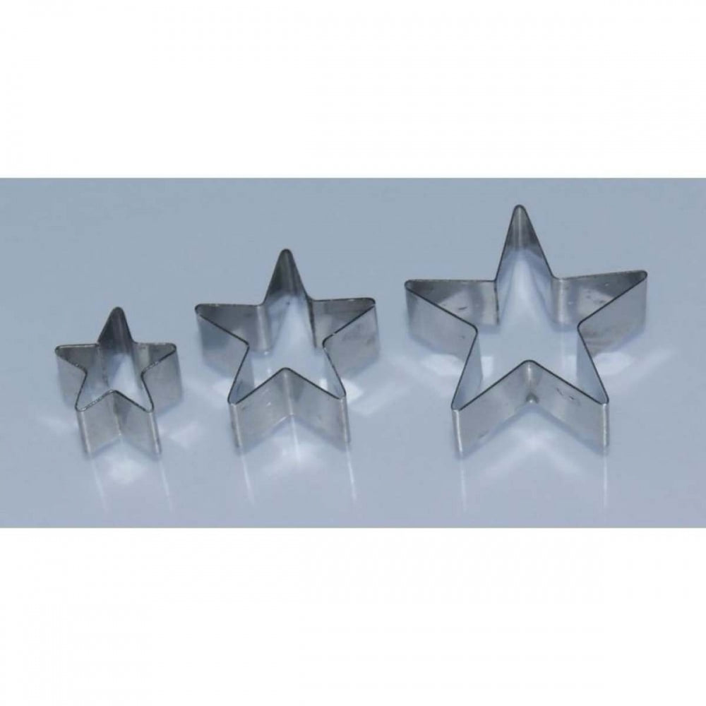 Valley Cutter Company 3 pc SMALL STAR stainless steel icing cutter set