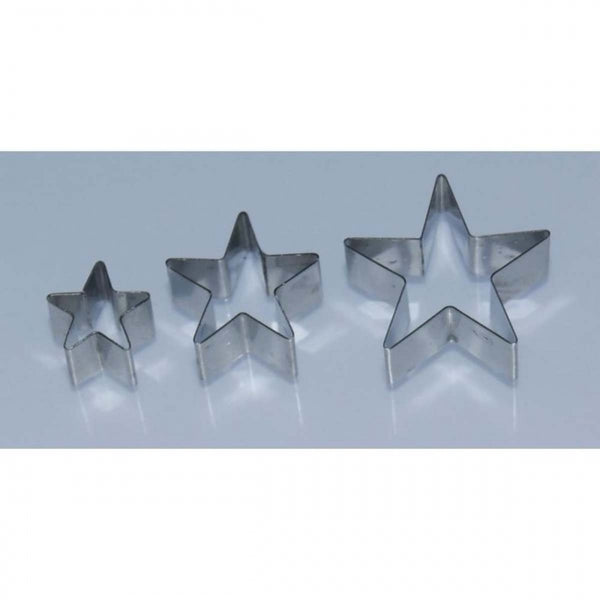 Valley Cutter Company 3 pc SMALL STAR stainless steel icing cutter set