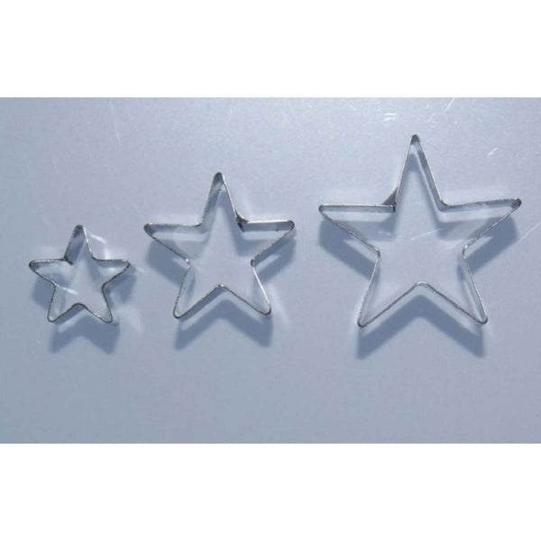 Valley Cutter Company 3 pc SMALL STAR stainless steel icing cutter set