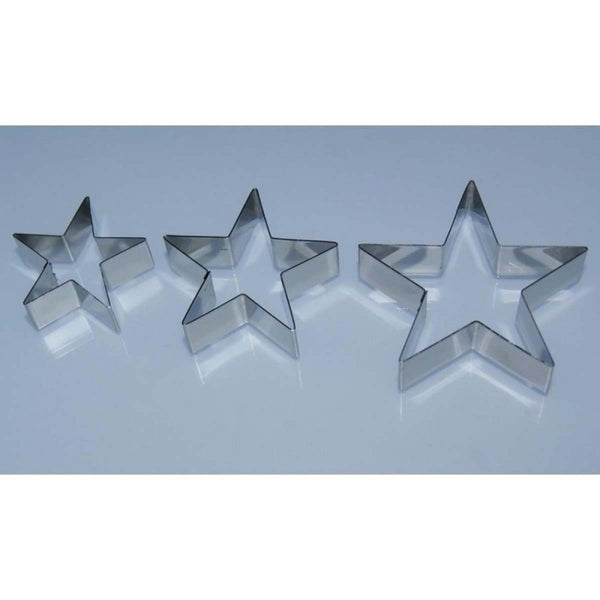 Valley Cutter Company 3 pc LARGE STAR stainless steel icing cutter set