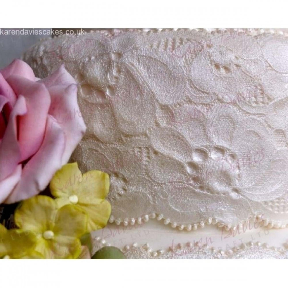 Unknown/Discontinued Amy Vintage Lace Border silicone icing sugarcraft mould