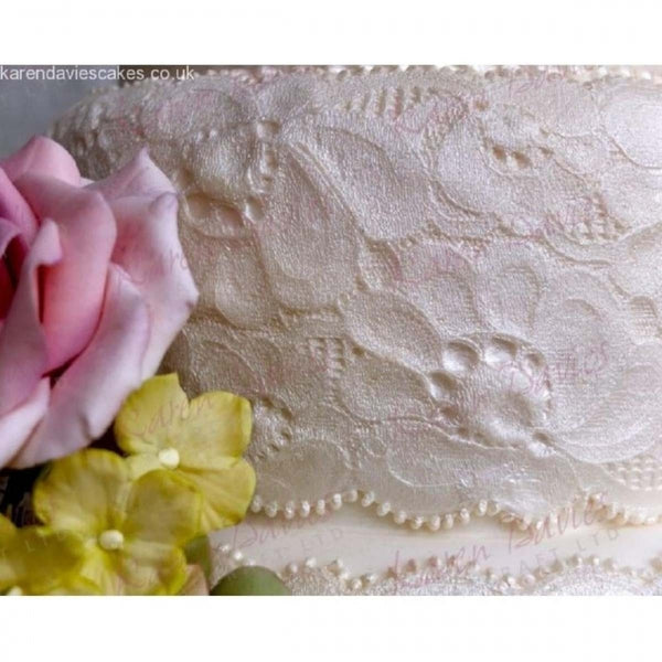 Unknown/Discontinued Amy Vintage Lace Border silicone icing sugarcraft mould