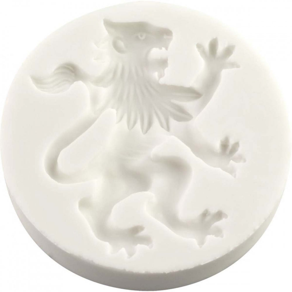 FPC Rampant Lion (left) silicone icing sugarcraft mould