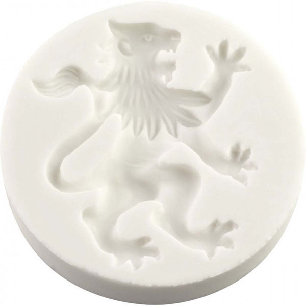 FPC Rampant Lion (left) silicone icing sugarcraft mould