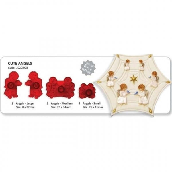 PME Cute Angels 4 Piece Icing Cutter Set