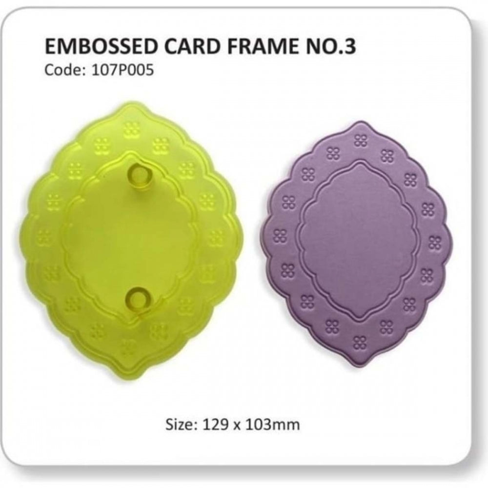 PME Embossed Oval Card Frame no 3 fondant icing & gumpaste cutter