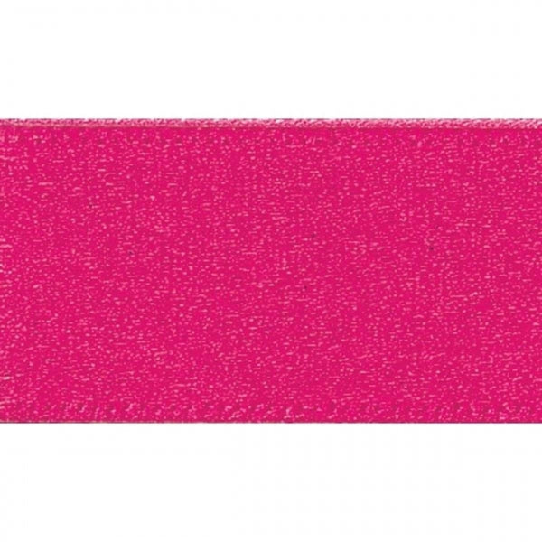 Berisfords SHOCKING PINK 25mm x 20m double face satin cake ribbon