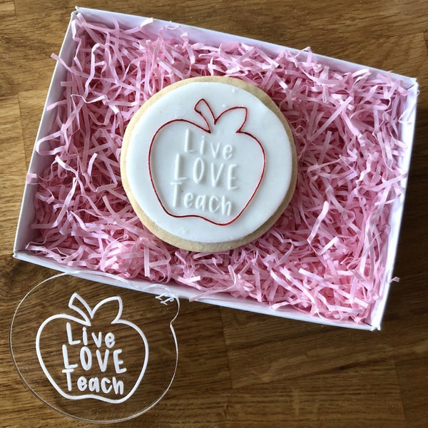 LissieLou LIVE LOVE TEACH cookie & icing embosser