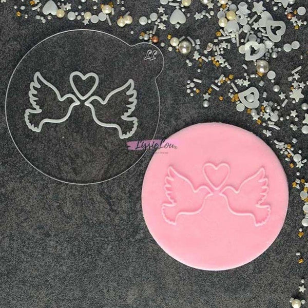 LissieLou LOVING DOVES cookie & icing embosser