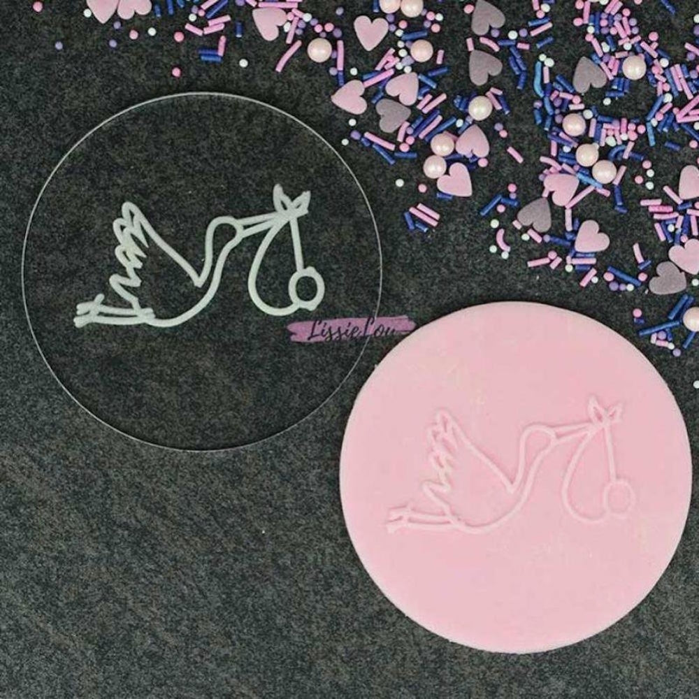 LissieLou STORK cookie & icing embosser