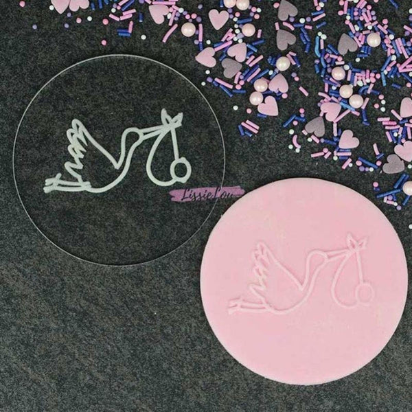 LissieLou STORK cookie & icing embosser