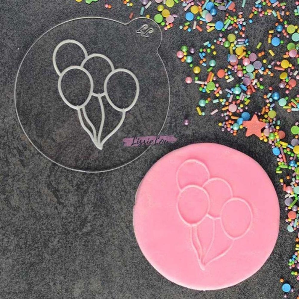 LissieLou BIRTHDAY BALLOONS cookie & icing embosser