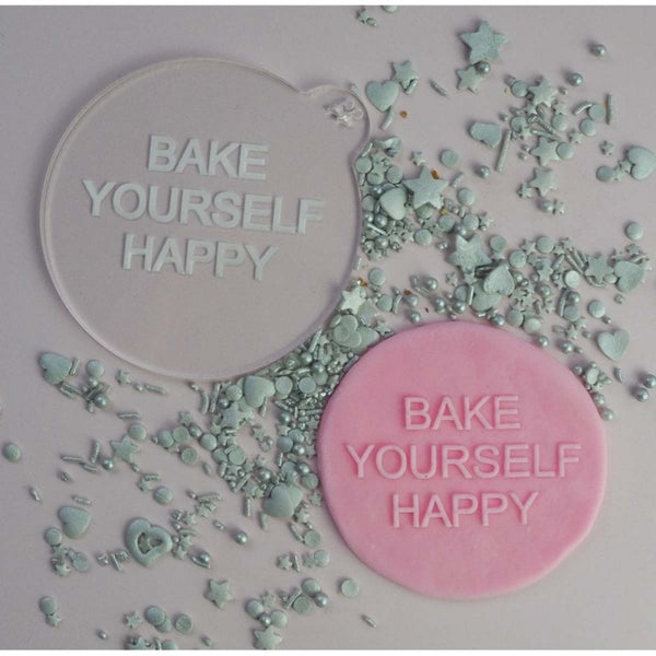 LissieLou BAKE YOURSELF HAPPY cookie & icing embosser