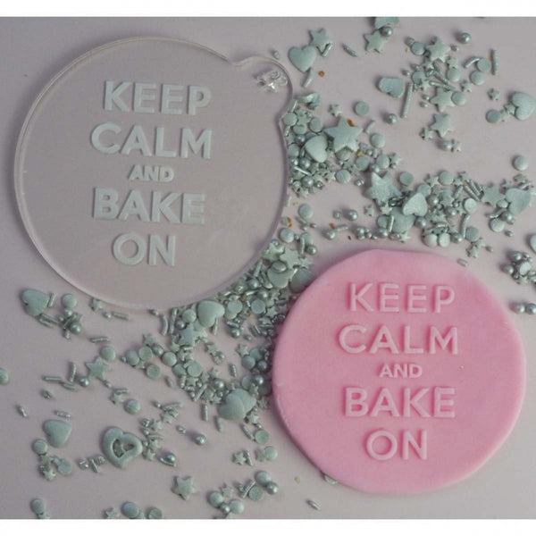 LissieLou KEEP CALM AND BAKE ON cookie & icing embosser