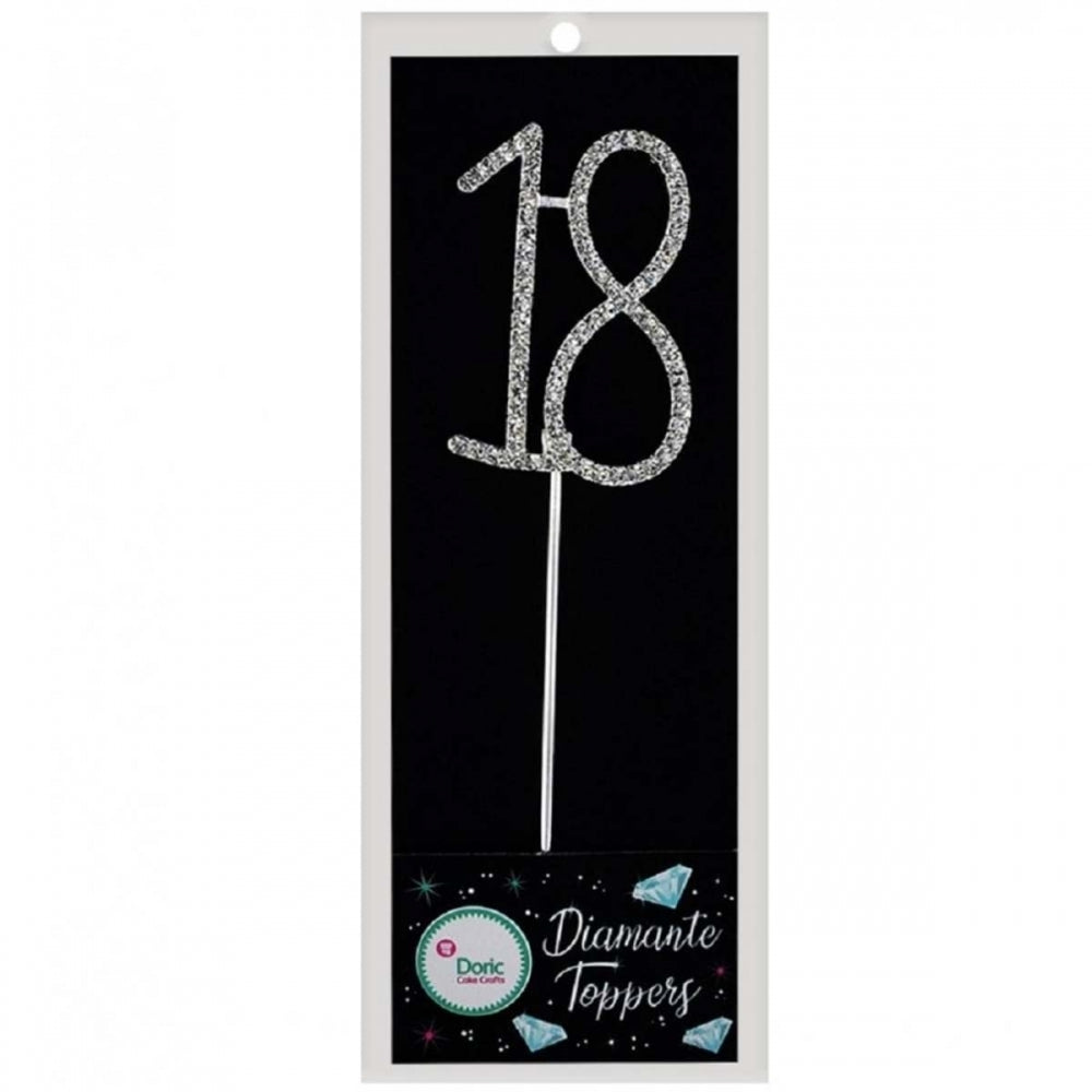 Doric Cake Craft 18 diamante cake topper decoration pick