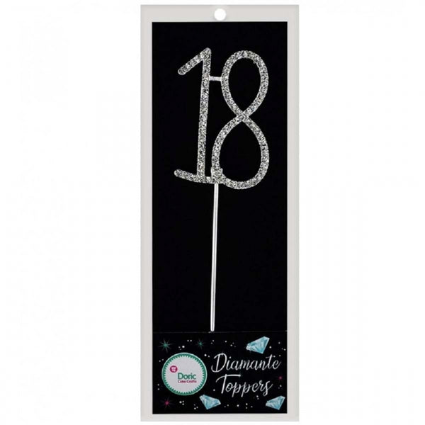 Doric Cake Craft 18 diamante cake topper decoration pick