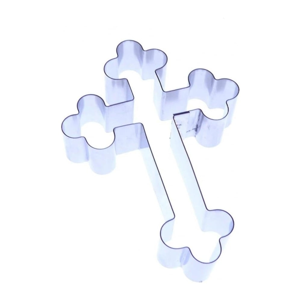 Valley Cutter Company small 60mm ORNATE CROSS stainless steel icing cutter