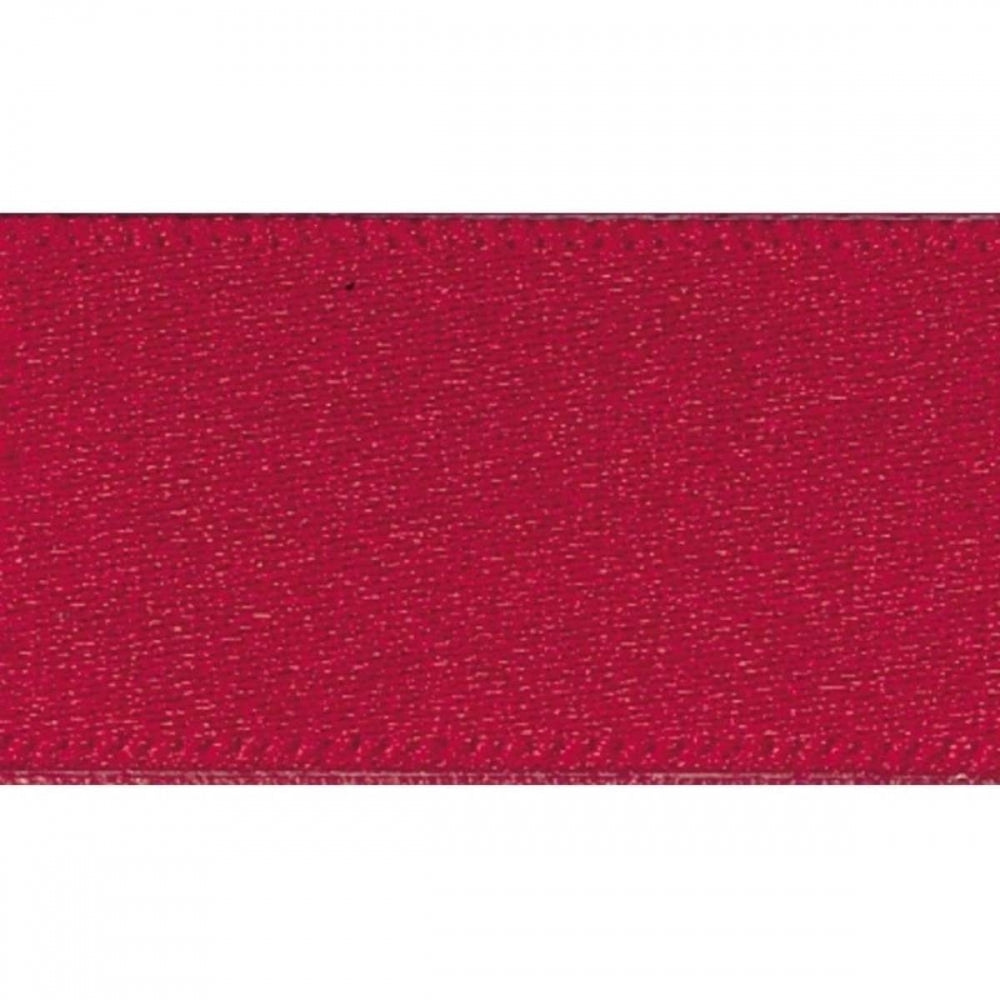 Berisfords SCARLET BERRY 25mm x 20m double face satin cake ribbon
