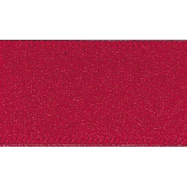 Berisfords SCARLET BERRY 25mm x 20m double face satin cake ribbon