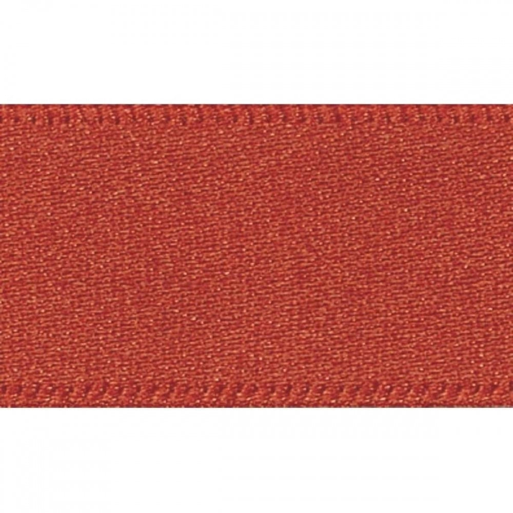 Berisfords RUST 25mm x 20m double face satin cake ribbon