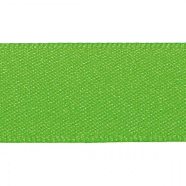 Berisfords FLO GREEN 15mm x 20m double face satin cake ribbon