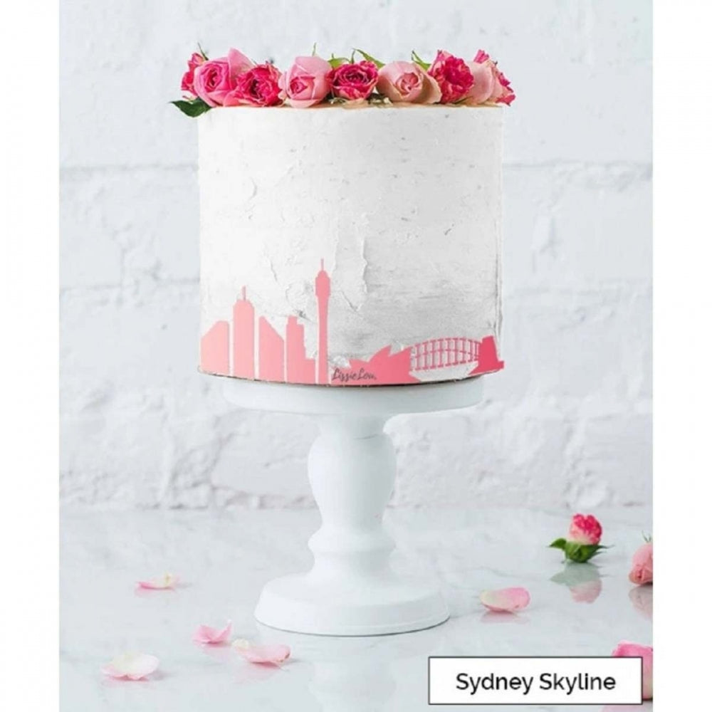 LissieLou SYDNEY City Skyline cake icing border stencil