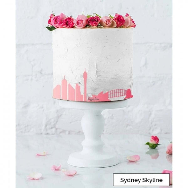LissieLou SYDNEY City Skyline cake icing border stencil