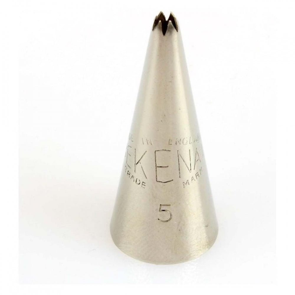 Bekenal 5 piping nozzle icing tube tip - small 6 pt open star